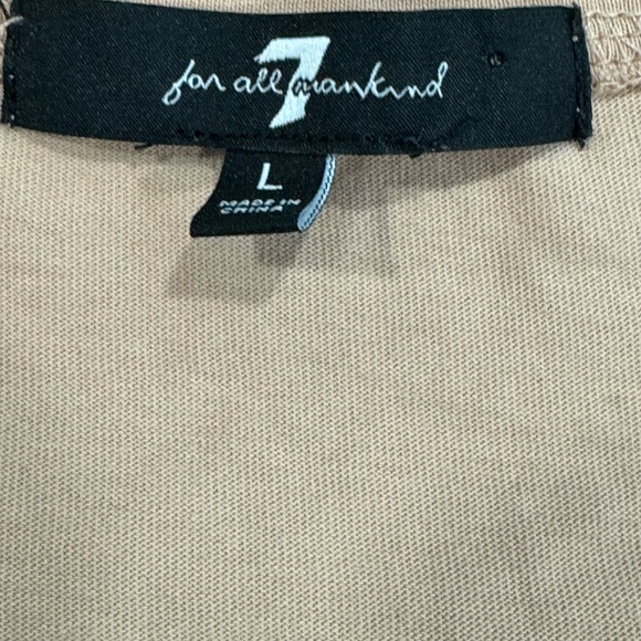 7 for All Mankind Clay Colored Cotton Top Size L - Picture 5 of 9